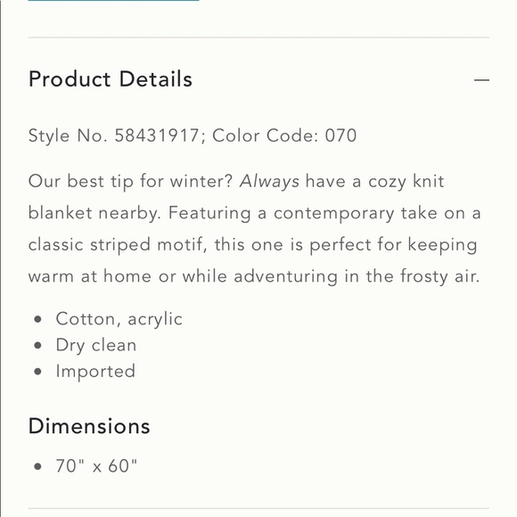 Anthropologie- Bright Stripe Throw Blanket - Picture 3 of 3